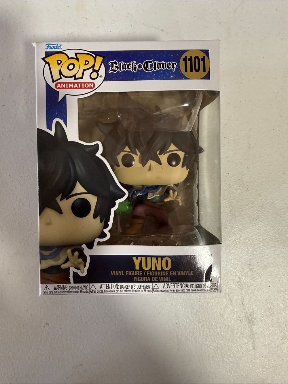 Funko Pop! Black Clover Yuno Figure - Blue, Black, Tan